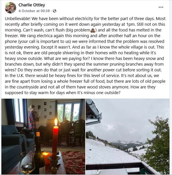 VIDEO&FOTO Ministrul Energiei spune că ″cineva de la Electrica o să fie responsabil″, după ce omul de televiziune Charley Ottley a rămas 3 zile fără curent: ″Charley îmi e prieten″