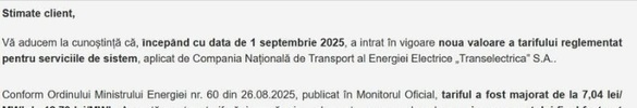 Hidroelectrica, mesaj către clienți - Cu cât se scumpește factura finală DOCUMENT