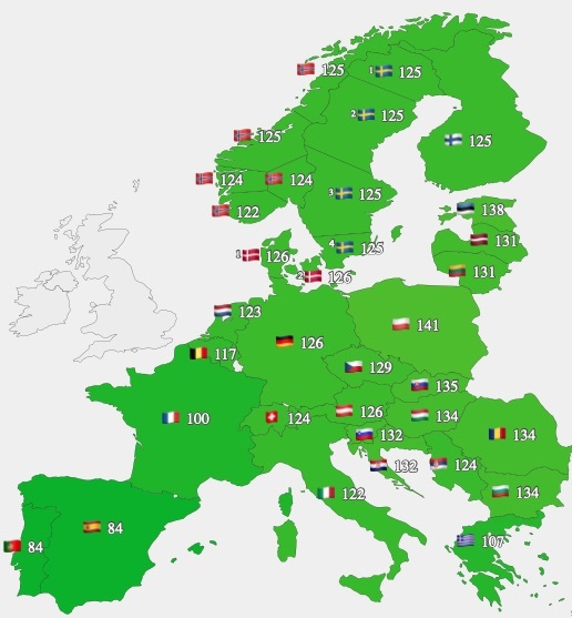 Prețul energiei cu livrare în ziua de joi din întreaga Europă